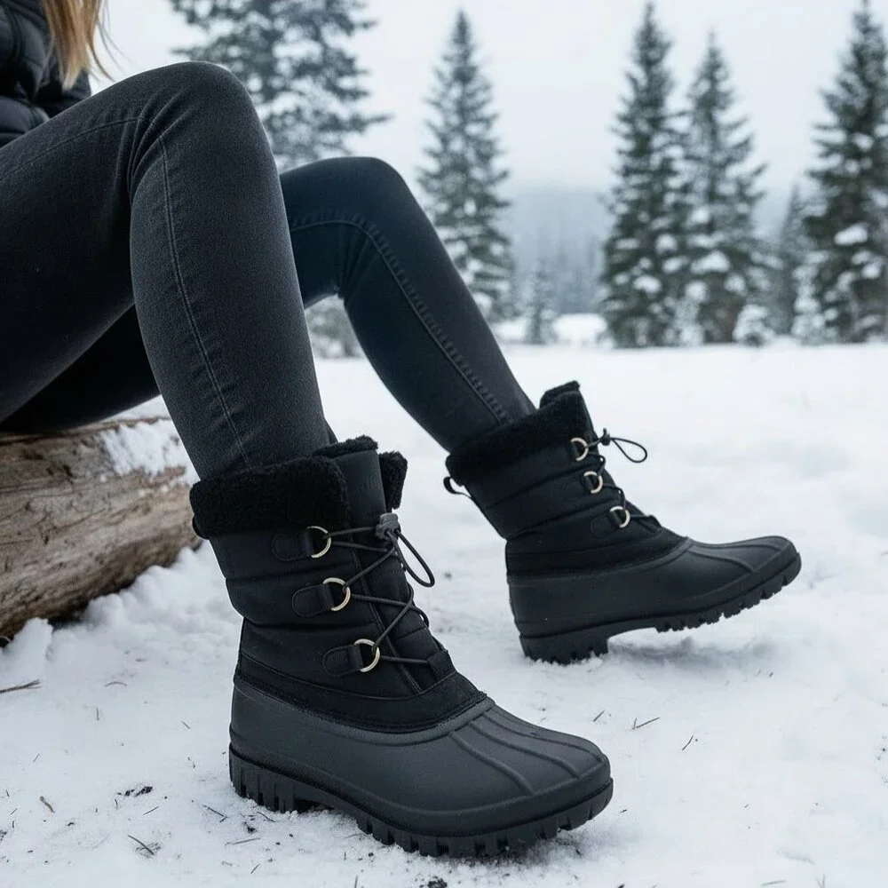 Chooka 8 Boots Duck Waterproof Cold Weather Snow Rain Shoes Outdoor Shearling